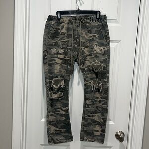 Mustard Seed camo distressed pants Medium M